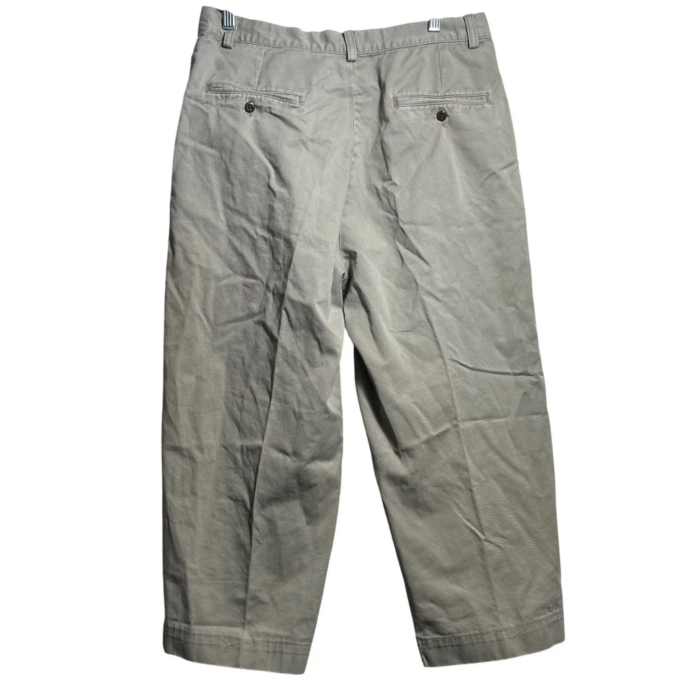 RRL Ralph Lauren Khaki 32 Chino Pants Made in USA Button Fly SEE MEASUREMENTS